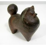 An unusual model of a Pomeranian in a art deco style, 10cm