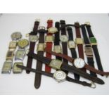 A collection of 20 vintage art deco gent's dress and wristwatches to include Hamilton, Lord Elgin,