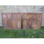2 sections of reclaimed Georgian oak panelling (AF)