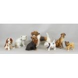 A Sylvac model of a Bulldog, further ceramic figures to include a Scots Terrier, etc (7)