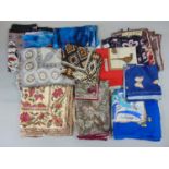 Twelve silk scarves to include designer names, Liberty, Jaeger, Guy Laroche, FRAAS, Basher