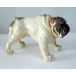 A good ceramic model of a Bulldog, Crown Devon, with naturalistic painted finish, 17cm high