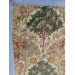1 pair full length vintage lined curtains in Liberty 'Melbury' fabric, length 2.35m, width 3.54m per