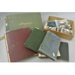A collection of turn of the last century photograph albums including a number of pictures taken in