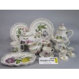An extensive collection of Spode Victoria pattern wares including teapot, coffee pot, three jugs,