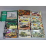 20 model making kits including 6 Airfix military models, Airfix 1914 Dennis Fire Engine, 4