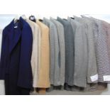 10 mens jackets, most in wool or cashmere and all tailored in Kowloon. See photos for examples of