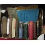 A box containing a quality of topographical and foreign travel books, including a Pevsner