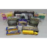 Boxed Corgi vehicles including Bedford trucks cc60302 and cc60303, 2 'Fighting Machine' vehicles,