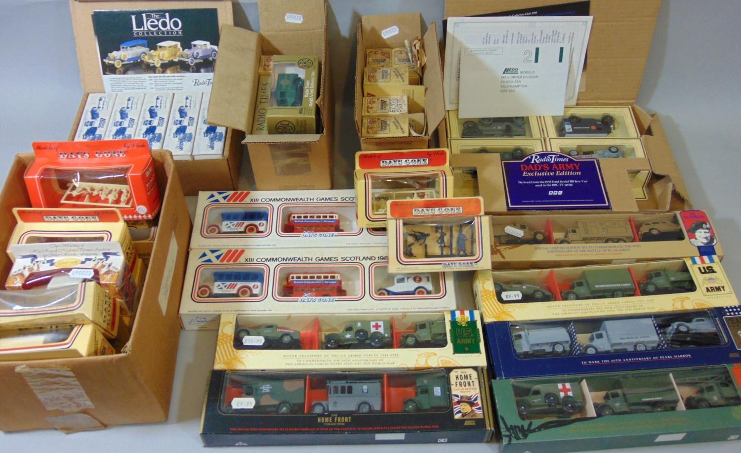 Large collection of boxed Lledo model vehicles including promotional models, 8 commemorative sets,