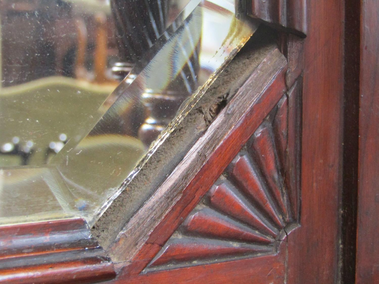 A good quality late Victorian/Edwardian walnut buffet, the raised back incorporating three - Image 9 of 10