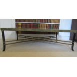 A good quality occasional table in a Regency manner, of rectangular form with brass banded