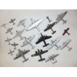 17 model Dinky toy aircraft including Heavy Bomber, Flying Boat, Beechcraft c55 Baron etc and 3