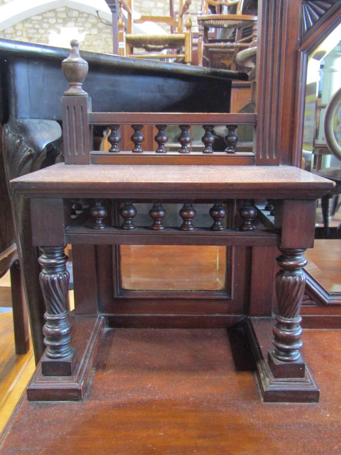 A good quality late Victorian/Edwardian walnut buffet, the raised back incorporating three - Image 8 of 10