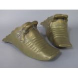 A pair of Spanish brass stirrups