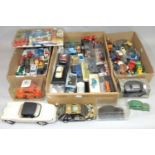 4 trays of model vehicles including unboxed models by Lesney, Tri-ang, Corgi, Hotwheels etc, unboxed