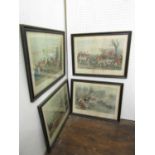 After F C Turner (19th century school) - The Young English Fox hunter, set of four coloured