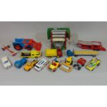 Collection of model vehicles by Dinky, Corgi, Tri-ang and Matchbox etc including a Dinky Ford D