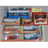 Collection of boxed model vehicles including Matchbox 1936 Leyland Fire Engine, with all original
