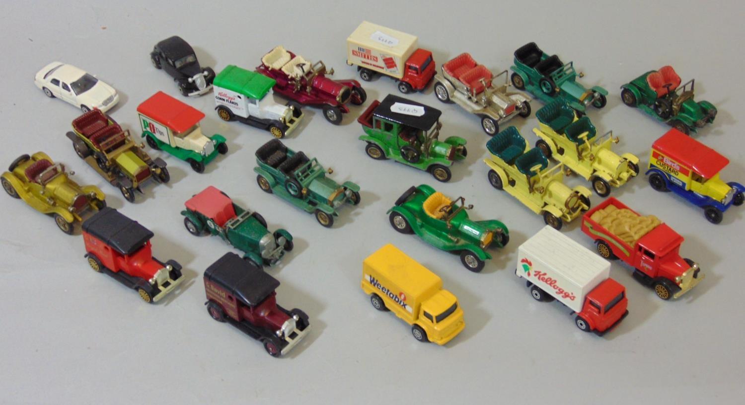23 unboxed model vehicles by Lesney, Corgi, Matchbox, etc