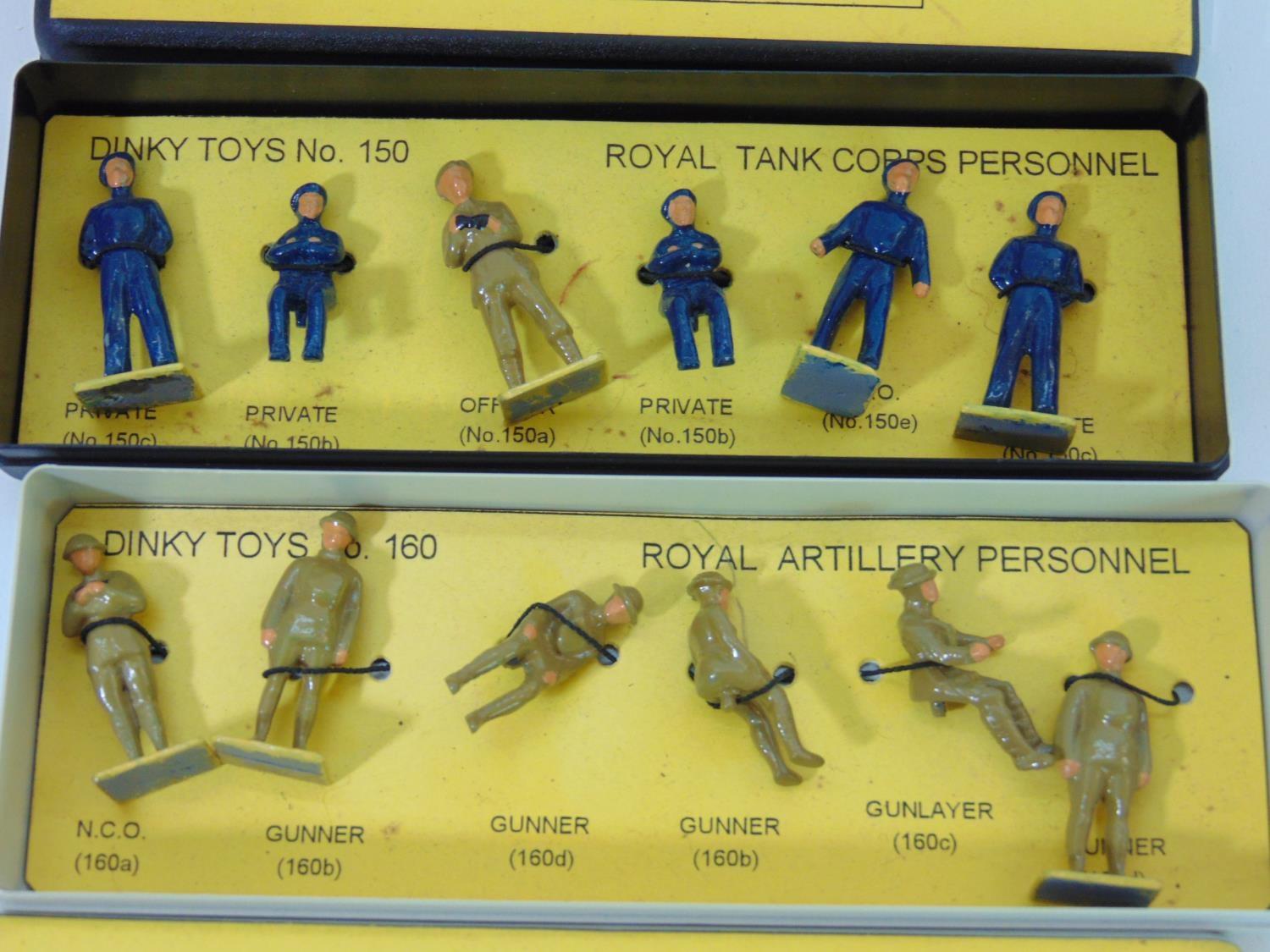 2 complete box sets of Dinky Toy miniature figures including 160 Royal Artillery Personnel and 150 - Image 2 of 2