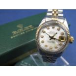 Vintage ladies Rolex Oyster Perpetual Date-Just wristwatch, with stainless steel and 18ct jubilee