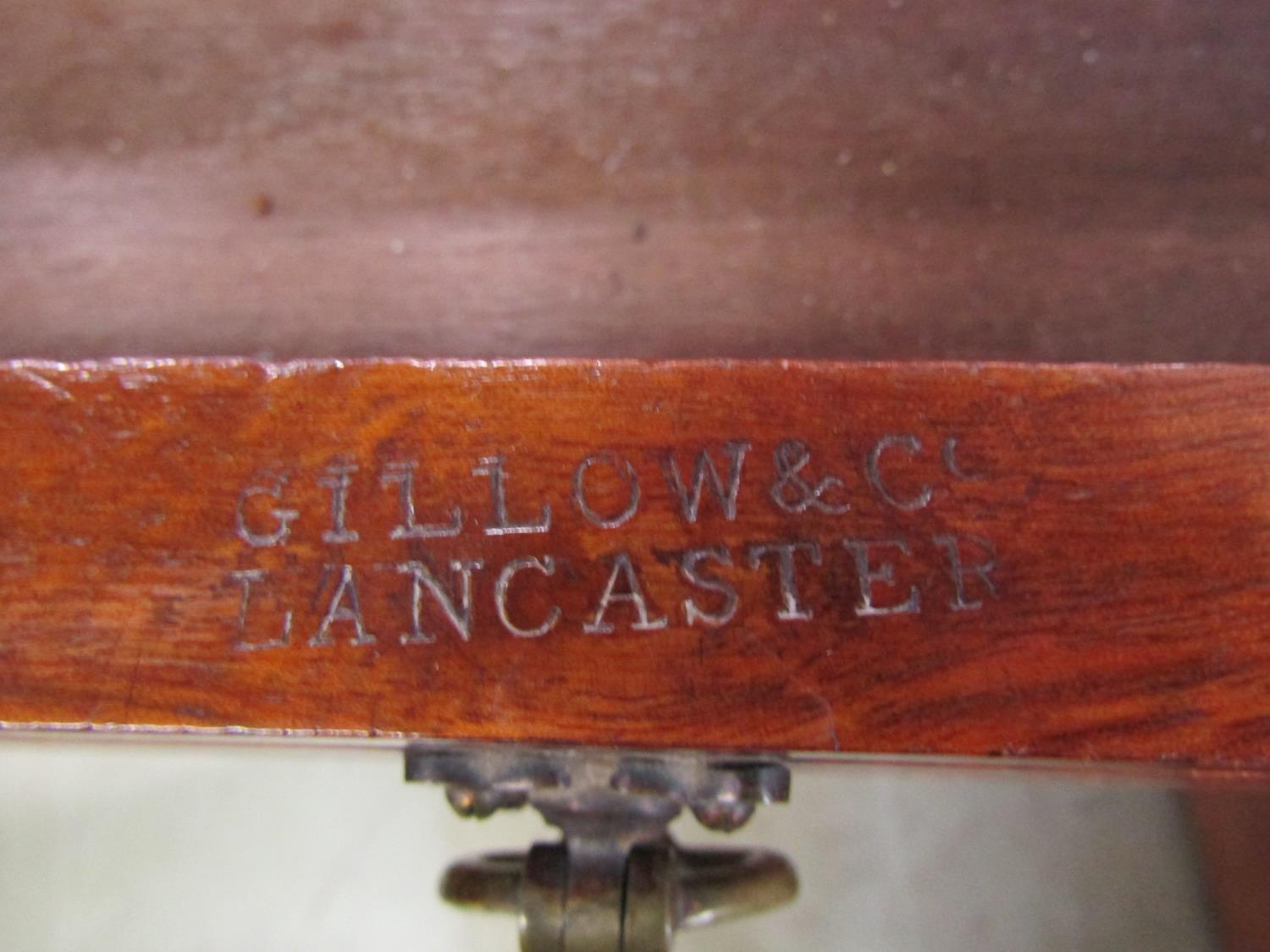 A good quality late Victorian walnut buffet by Gillow & Co Lancaster, with shallow mould rail back - Image 3 of 5