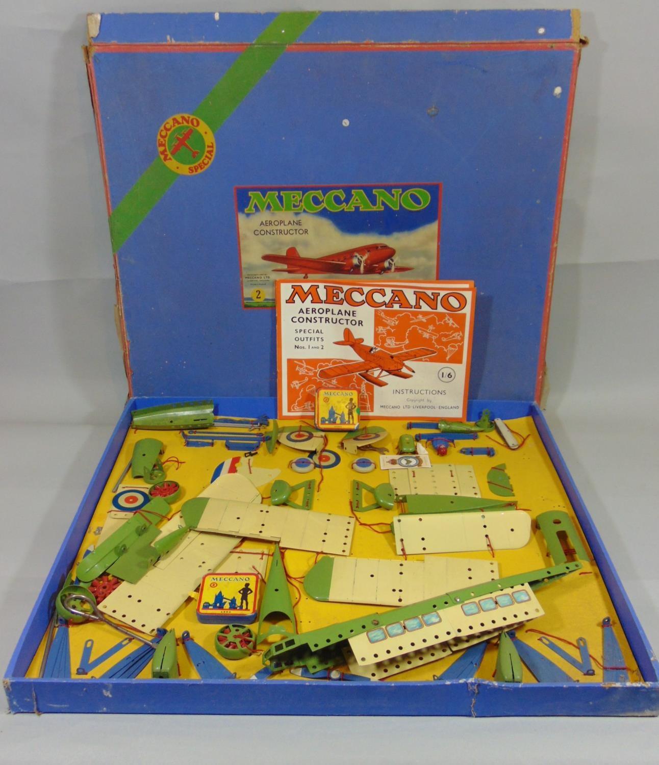 Large boxed Meccano Aeroplane constructor set with original instruction booklet for Special