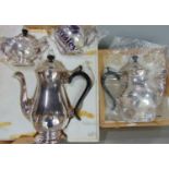 Aynsley four piece baluster tea service, in original packaging