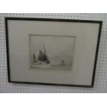 William Lionel Wyllie RA (British 1851-1931) - Sailing vessels and a tug boat on a choppy sea,