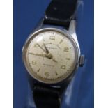 Vintage gent's mid-sized Abercrombie & Fitch 'Shipmate' automatic wristwatch, champagne dial with