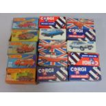 10 small boxed corgi cars and 5 boxed Matchbox vehicles (15)