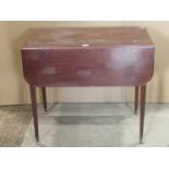 Victorian mahogany pedestal chest of four drawers together with a 19th century mahogany Pembroke