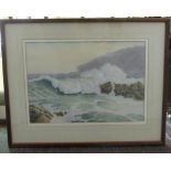 Steven Thor Johanneson -pastel cornish coastal scene signed and dated 1985