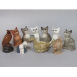 A collection of Beswick wares including three Beneagles Scotch Whisky flask in the form of a