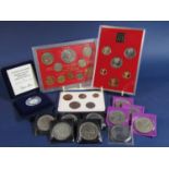 1981 cased set proof coinage - Farewell To The LSD System, piedfort, 20 pence, silver coin, ERII