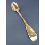George III silver fiddle pattern basting spoon, maker William Ely, William Fern and William Chauner,