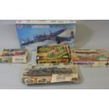 Airfix model kits: Avro Lancaster B1 special (with original cellophane), Dorner Do 217J-1, BR Mogul,