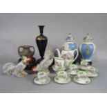 A six place Royal Doulton Glamis Thistle coffee set H4601, including coffee pot, cream jug, sugar