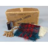 Collection of 14 lace bobbins in simple turned wood together with an Andrew Stewart mohair shawl,