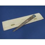 Good quality Australian silver letter knife/book mark, with opal cabochon, by Fairfax & Roberts of