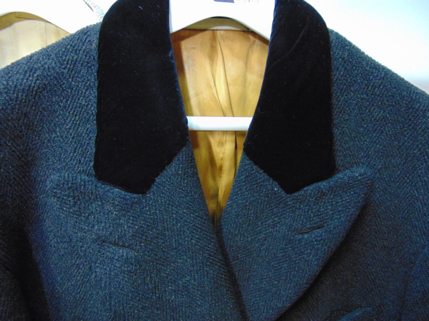 Classic woollen Crombie coat with black velvet collar and Crombie label together with 4 fine wool - Image 2 of 9