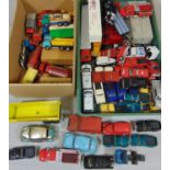 Collection of model cars, trucks, tankers and articulated lorries, by Matchbox, Budgie, Lesney,