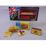 Corgi 468 Routemaster bus together with a Solido London Transport Double Decker bus, a Lesney'