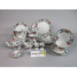 A collection of Booths Floradora pattern wares to include a pair of tureens and covers, coffee