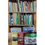 Extensive collection of mixed railway related books (3 shelves)