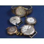 1920s gent's 9ct lug watch, the silver dial with Arabic numerals, jewelled movement, 26mm case,
