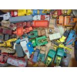 Collection of unboxed vintage model vehicles by Dinky, Lesney and Corgi including Corgi Pony
