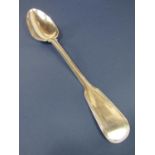 Good Victorian silver fiddle thread basting spoon, maker Charles Wallis, London 1854, 31cm long, 6.5