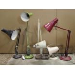 One lot of vintage and later more contemporary lighting to include anglepoise table lamps in varying